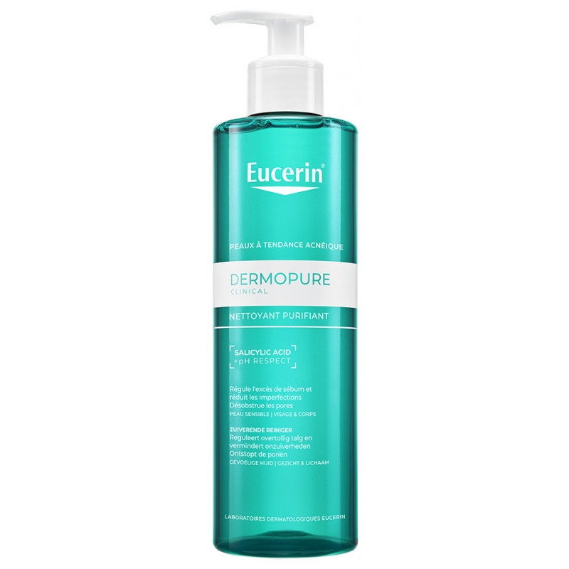 Eucerin – Dermopure Clinical Nettoyant Purifiant Visage et Corps, 400 ml Eucerin – Dermopure Clinical Nettoyant Purifiant Visage et Corps, 400 ml