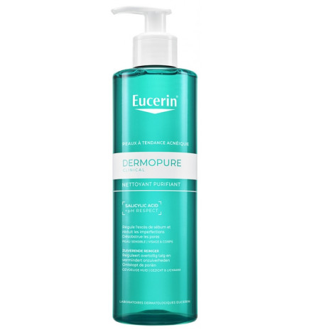Eucerin – Dermopure Clinical Nettoyant Purifiant Visage et Corps, 400 ml