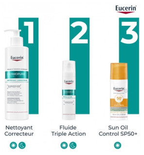 Eucerin – Dermopure Clinical Gel Nettoyant Triple Action Visage et Corps, 400 ml
