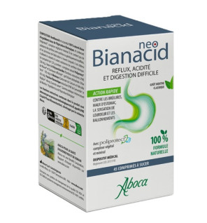Aboca – NeoBianacid Acidité et Reflux, 45 comprimés