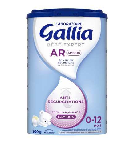 Gallia – Bébé Expert AR Amidon 0-12 mois, 800 g