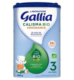 Gallia – Calisma Croissance Bio 3ème âge +10 mois, 800 g