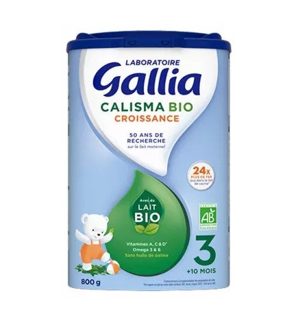 Gallia – Calisma Croissance Bio 3ème âge +10 mois, 800 g