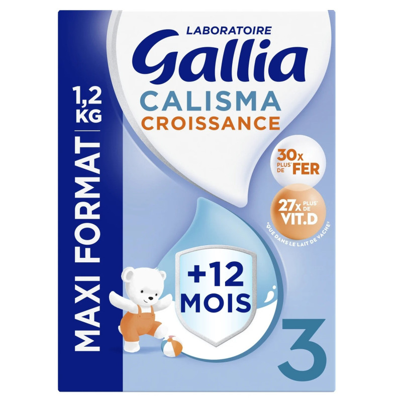 Gallia – Calisma Croissance Lait en Poudre 3e Âge dès 12 mois, 1.2 kg