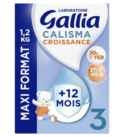 Gallia – Calisma Croissance Lait en Poudre 3e Âge dès 12 mois, 1.2 kg