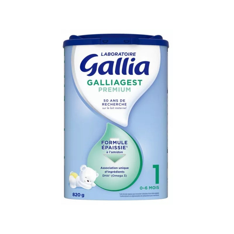 Gallia – Galliagest Premium 1 Lait en poudre 1er âge formule épaissie, 800 g