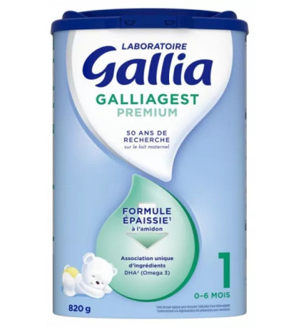 Gallia – Galliagest Premium 1 Lait en poudre 1er âge formule épaissie, 800 g