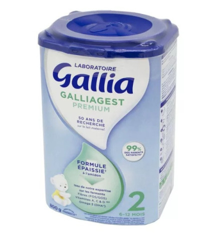 Gallia – Galliagest Premium 2 Lait en poudre 2ème âge formule épaissie, 800 g