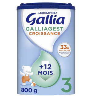 Gallia – Galliagest Croissance 3 Lait en poudre 3ème âge, 800 g
