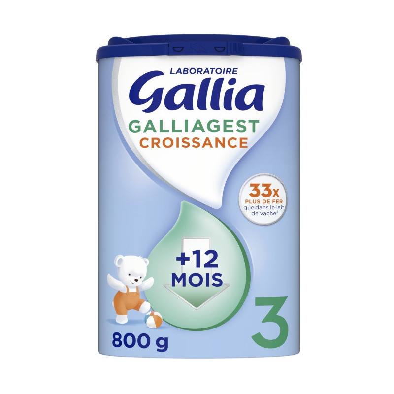 Gallia – Galliagest Croissance 3 Lait en poudre 3ème âge, 800 g