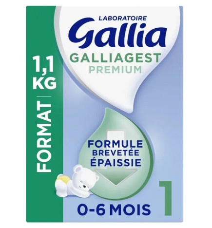 Gallia – Galliagest Premium 1 Lait en poudre formule épaissie, 1,1 kg