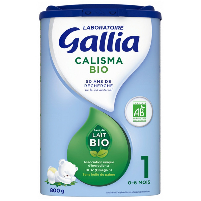 Gallia – Calisma Bio 1 Lait en poudre 1er âge, 800 g