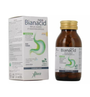 Aboca – NeoBianacid acidité et reflux goût citron, 70 comprimés