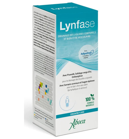 Aboca – Lynfase concentré fluide drainage et bien‑être vasculaire, 180 g