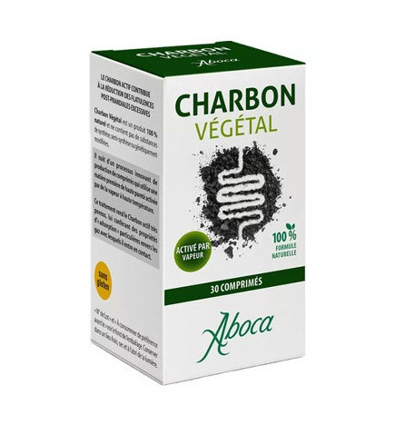 Aboca – Charbon Végétal actif confort digestif, 30 gélules