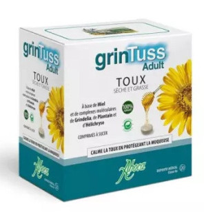 Aboca – Grintuss Adult comprimés à sucer toux sèche et grasse, 20 comprimés
