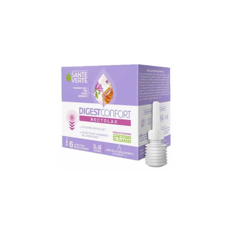 Santé Verte – DigestConfort Rectolax Microlavement, 6 canules