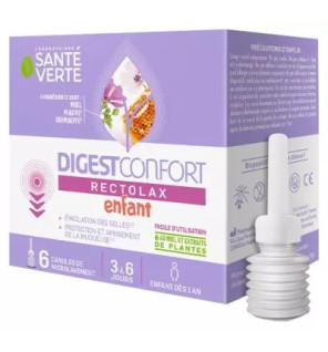 Santé Verte – DigestConfort Rectolax Enfant Microlavement, 6 canules