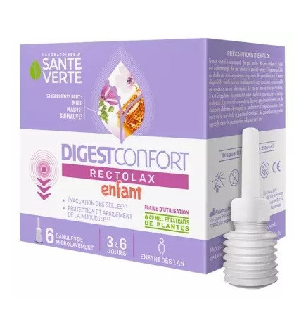 Santé Verte – DigestConfort Rectolax Enfant Microlavement, 6 canules