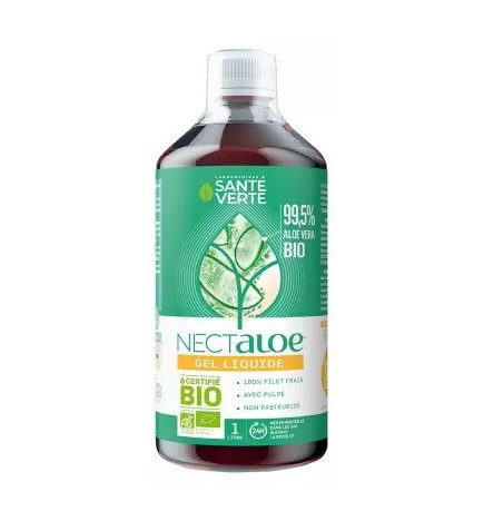 Santé Verte – Nectaloe Aloe Vera 99,5% Gel Liquide Bio, 1 L