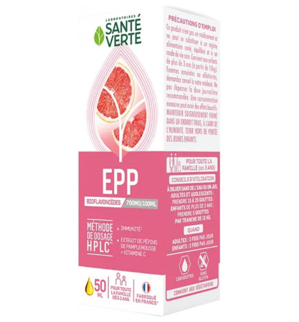Santé Verte – EPP 700 Extrait de Pépins de Pamplemousse, 50 ml