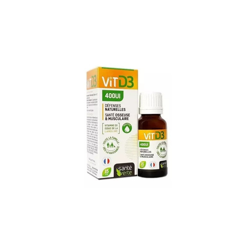 Santé Verte – Vitamine D3 400 UI, 15 ml