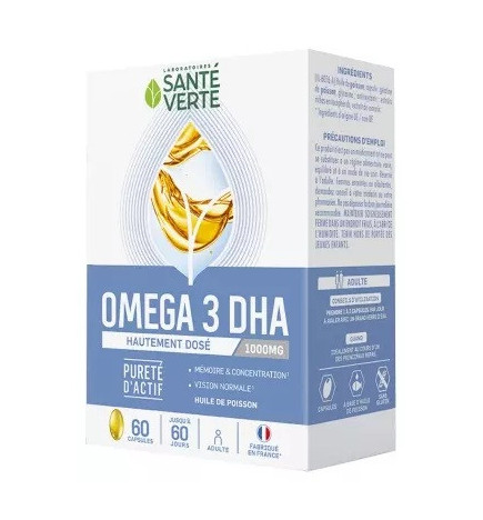 Sante Verte – Omega 3 DHA 1000 mg, 60 capsules