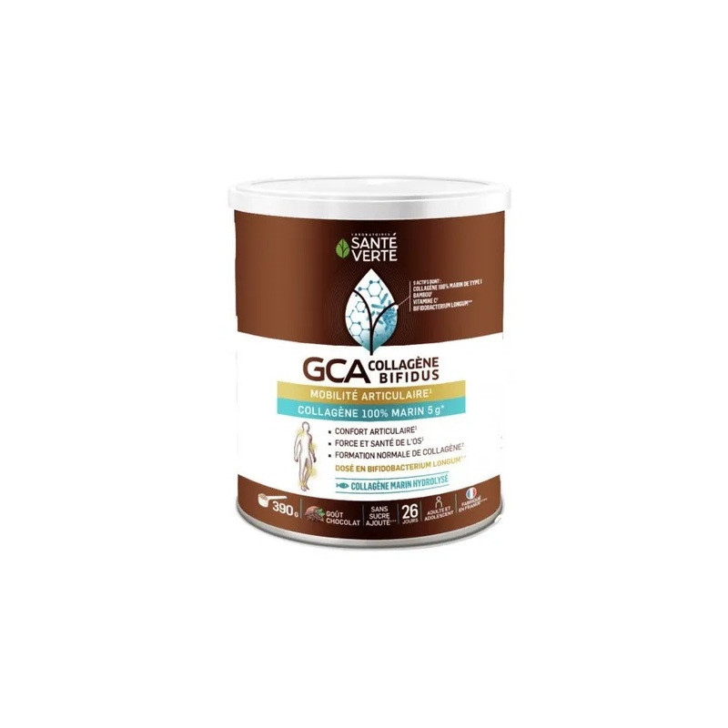 Santé Verte – GCA Collagène Bifidus Mobilité Articulaire saveur chocolat, 390 g