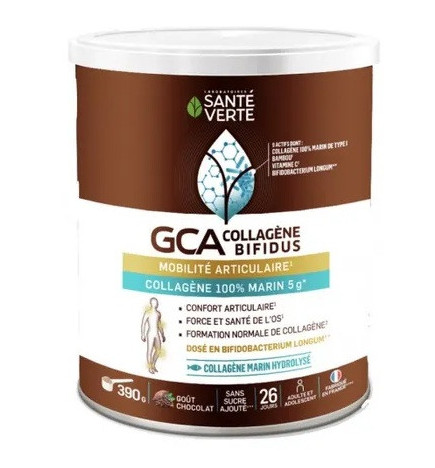Santé Verte – GCA Collagène Bifidus Mobilité Articulaire saveur chocolat, 390 g