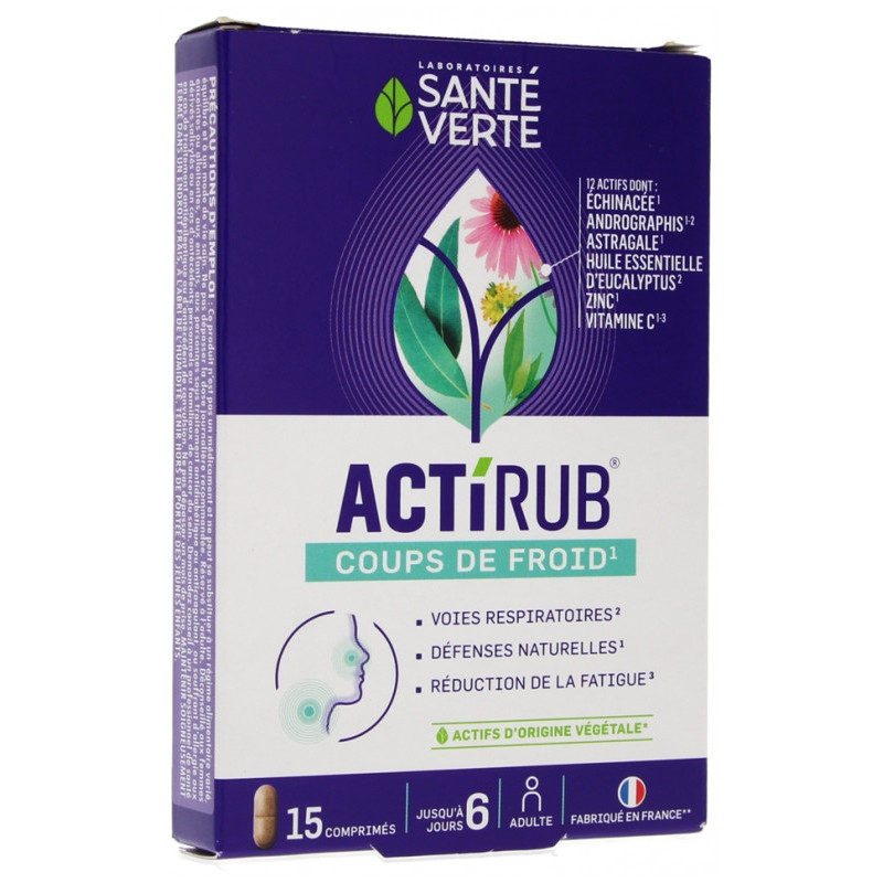 Santé Verte – Actirub, 15 comprimés