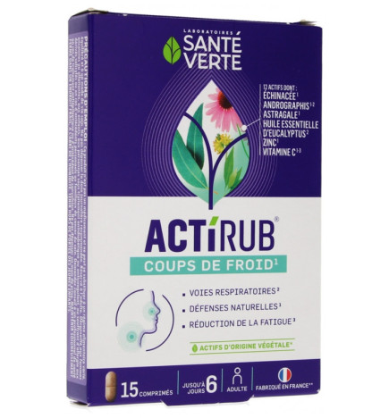 Santé Verte – Actirub, 15 comprimés