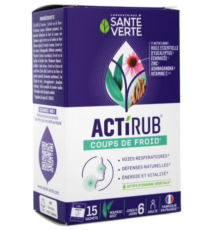 Santé Verte – Actirub Coups de Froid, 15 sachets