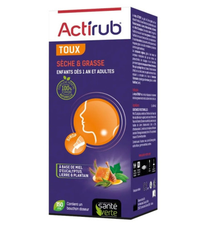 Santé Verte – Actirub Toux Sèche et Grasse, 150 ml