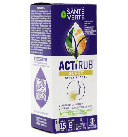 Santé Verte – Actirub Spray Buccal, 15 ml