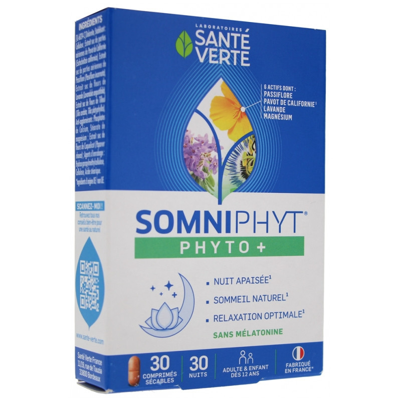 Santé Verte – Somniphyt Phyto+ Comprimés Sécables, 30 comprimés