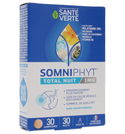 Santé Verte – Somniphyt Total Nuit, 30 comprimés