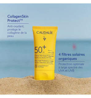Caudalie – Crème Très Haute Protection SPF50+, 50 ml