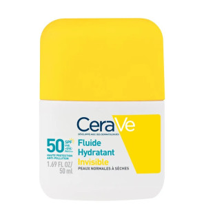 CeraVe – Fluide Hydratant Invisible SPF50 Haute Protection, 50 ml
