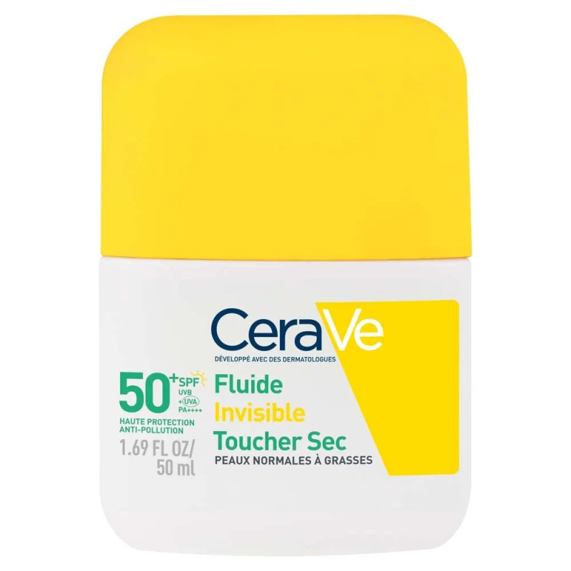 CeraVe – Fluide Invisible Toucher Sec SPF50+ Haute Protection visage, 50 ml CeraVe – Fluide Invisible Toucher Sec SPF50+ Haute Protection visage, 50 ml