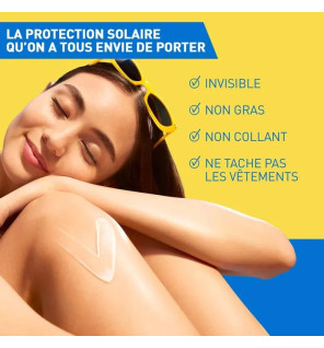 CeraVe – Lait Solaire Invisible Hydratant SPF30 Haute Protection visage et corps, 177 ml