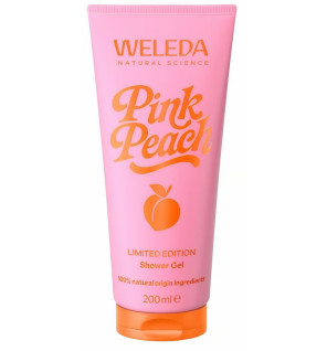 Weleda – Gel Douche Pink Peach édition limitée, 200 ml