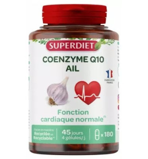 Superdiet – Coenzyme Q10 Ail, 180 gélules