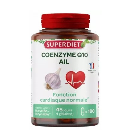 Superdiet – Coenzyme Q10 Ail, 180 gélules