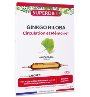 Superdiet – Ginkgo Biloba, 20 ampoules