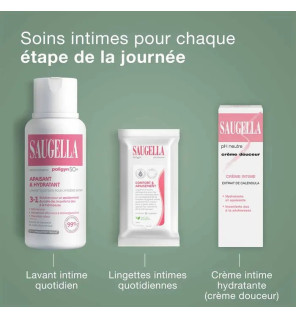 Saugella – Poligyn 50+ Soin Lavant Intime 3en1 Ménopause, 2 x 500 ml