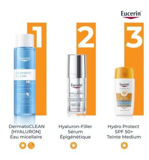 Eucerin – Fluide Solaire Ultra-Léger Hydro Protect SPF50+ Teinte Médium, 50 ml