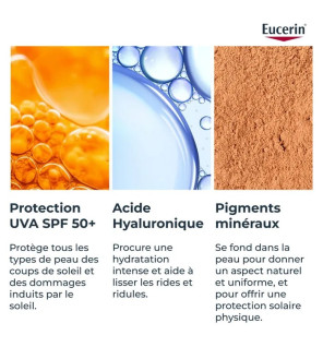 Eucerin – Fluide Solaire Ultra-Léger Hydro Protect SPF50+ Teinte Médium, 50 ml
