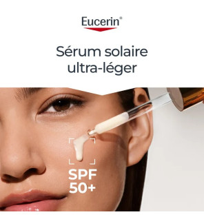 Eucerin – Oil Control Sérum Solaire Ultra-Léger SPF50+ Visage, 30 ml