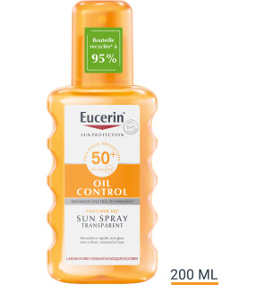 Eucerin – Sun Protection Oil Control Spray Transparent SPF50+, 200 ml
