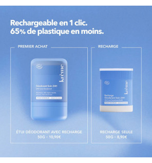 Krème – Déodorant Soin 24h rechargeable, 50 g